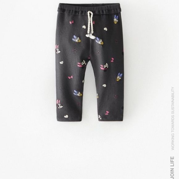 Zara Other - Minnie Mouse ribbed leggings